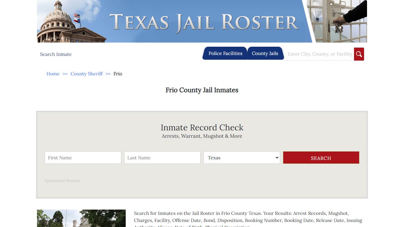 Frio County Jail Inmates - Jail Roster Search