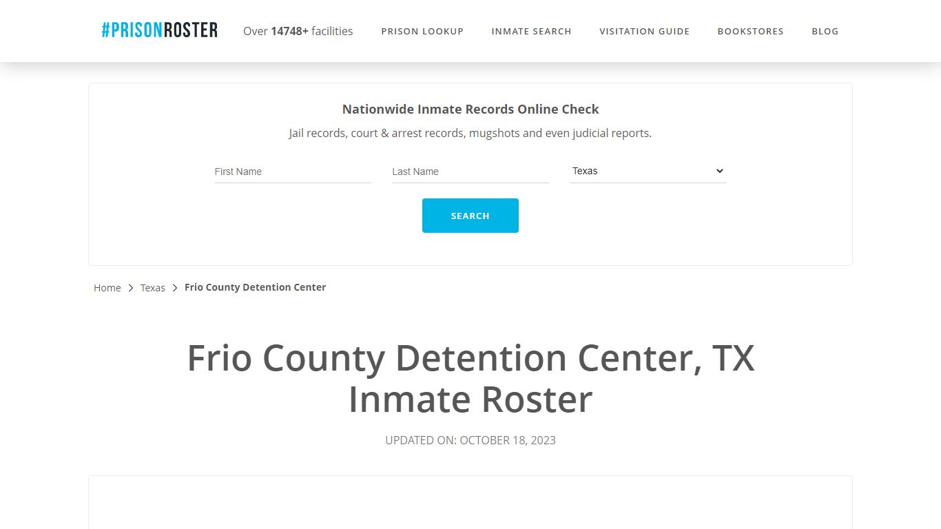 Frio County Detention Center, TX Inmate Roster - Prisonroster